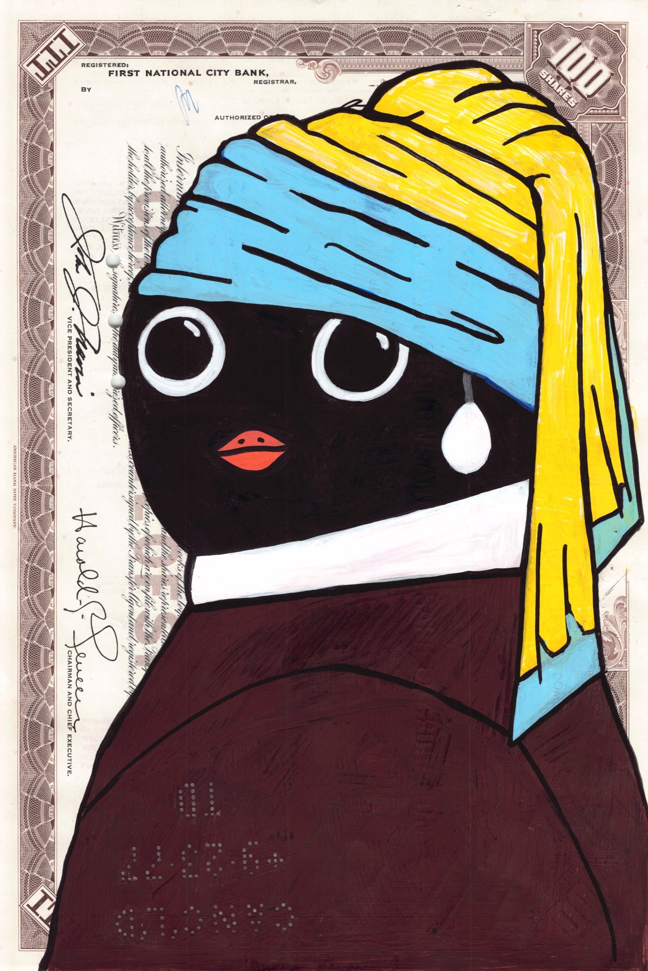 Penguin with a Pearl Earring by Penguino (Print)