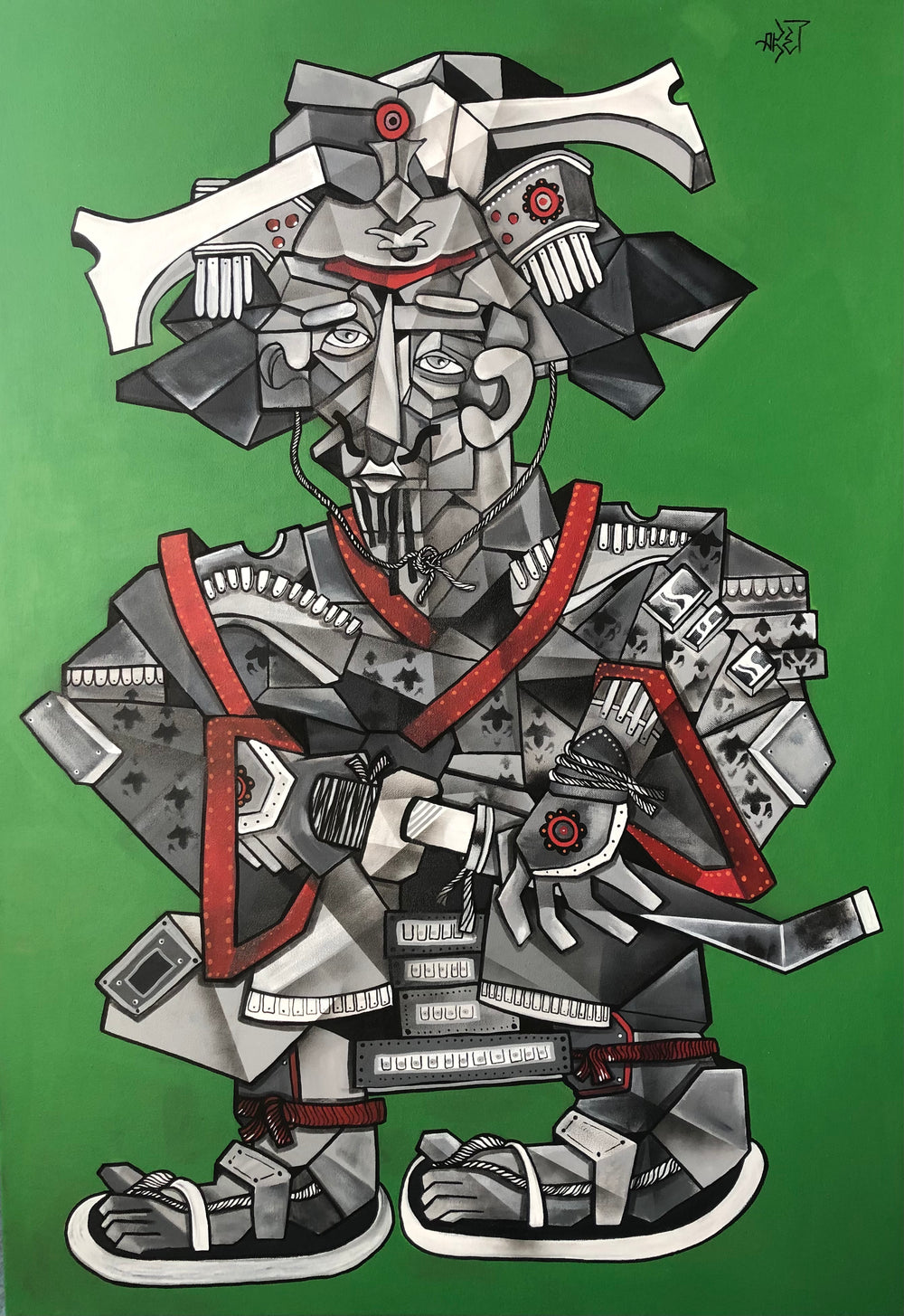 Samurai (original painting) by Aket - Signature Fine Art